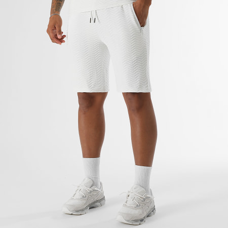 LBO - Ensemble Tee Shirt Et Short Jogging Waves 0280 Blanc