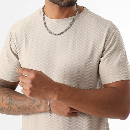 LBO - Ensemble Tee Shirt Et Short Jogging Waves 0281 Beige