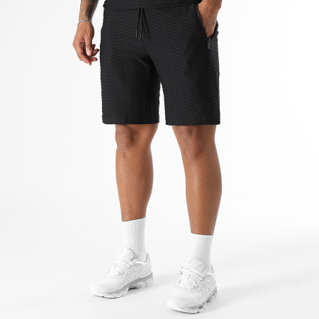LBO - Ensemble Tee Shirt Et Short Jogging Waves 0282 Noir