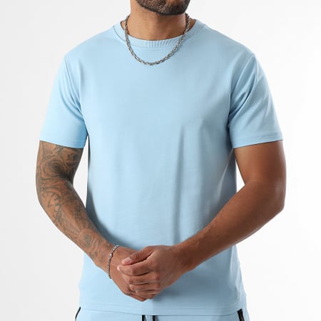 LBO - Ensemble Tee Shirt Et Short Jogging 0290 Bleu Clair