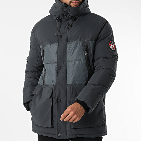 Geographical Norway Alegre Abrigo con capucha Gris antracita Ryses