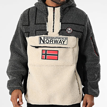 Geographical Norway Felpa con cappuccio in pile Riakolo Beige