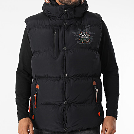 Geographical Norway - Vilano Chaqueta sin mangas con capucha Negro