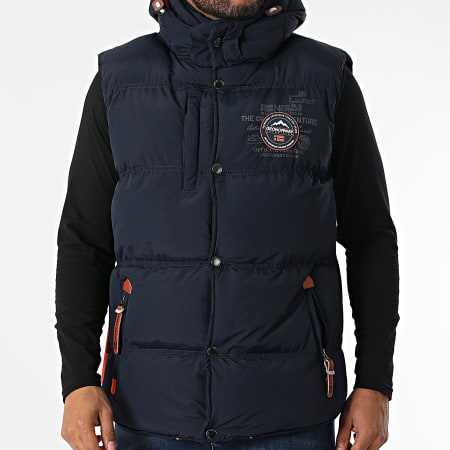 Geographical Norway - Vilano Abrigo sin mangas con capucha Azul marino