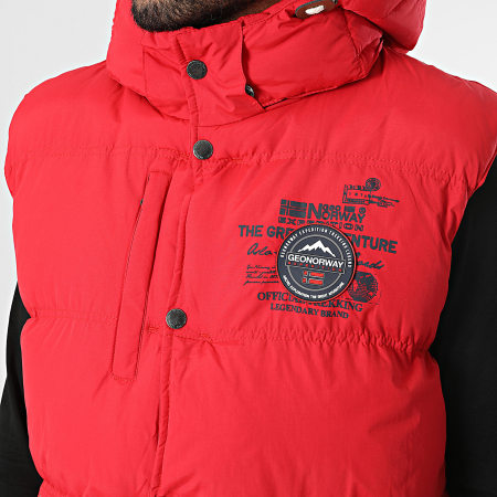Geographical Norway - Vilano Abrigo sin mangas con capucha Rojo