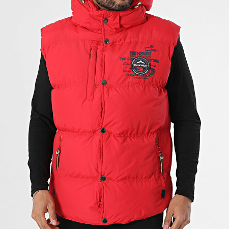 Geographical Norway - Vilano Abrigo sin mangas con capucha Rojo