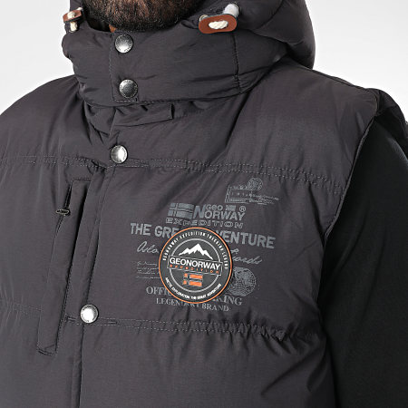 Geographical Norway - Vilano Abrigo sin mangas con capucha Gris marengo