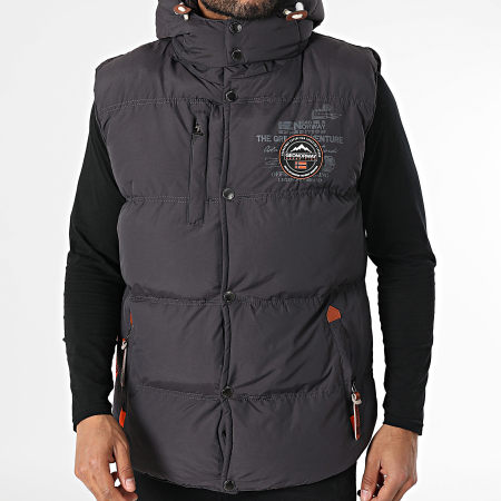Geographical Norway - Vilano Abrigo sin mangas con capucha Gris marengo