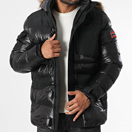 Geographical Norway Doudoune Capuche Ampoule Noir