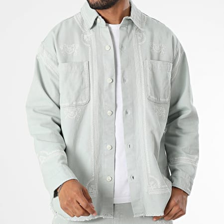 Classic Series - Ensemble Surchemise Jean Et Jean Flare Vert Clair