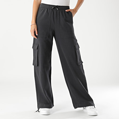 Baggy Fit Cargo Pantalones Mujer JJXX Palma Gris Carbón