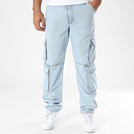 Only And Sons - Jean Cargo Edge Straight Bleu Denim