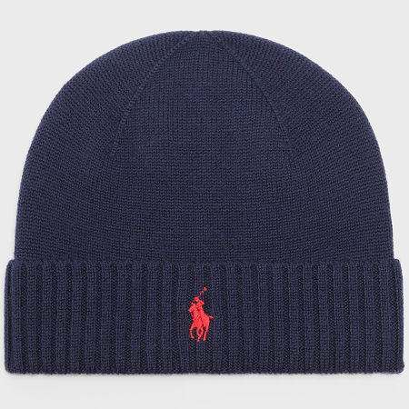Polo Ralph Lauren - Coffret Echarpe Bonnet Original Player Bleu Marine