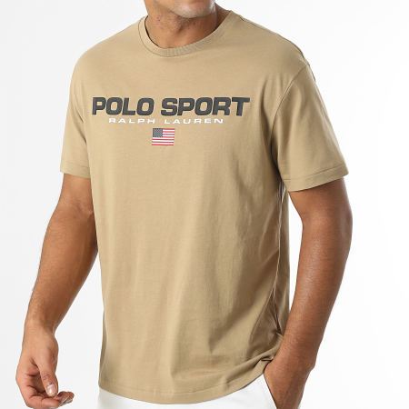 Polo Sport Ralph Lauren - Tee Shirt Regular Logo Sport Camel
