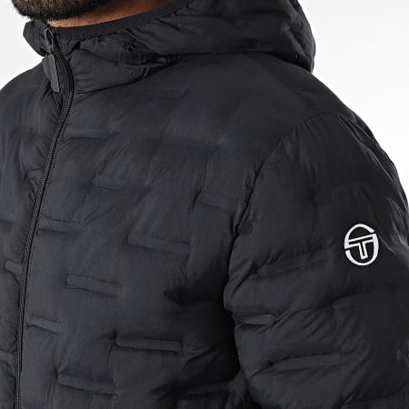 Doudoune Sergio Tacchini Abelia - Modèle 502 En Noir Et Blanc, Style Décontracté Et Chaud