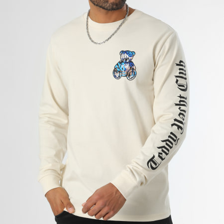 Teddy Yacht Club - Tee Shirt Manches Longues Art Series Blue Front Beige