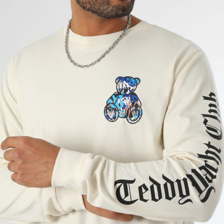 Teddy Yacht Club - Tee Shirt Manches Longues Art Series Blue Front Beige