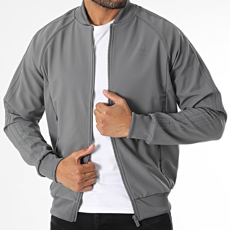 Adidas Originals - Veste Zippée A Bandes Bonded IY4874 Gris