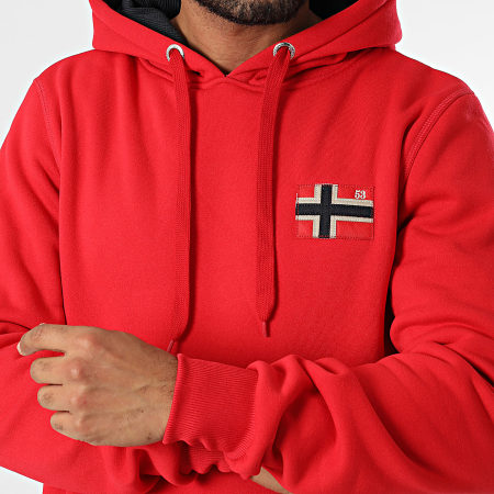 Geographical Norway Felpa con cappuccio Fondant Rosso Ryses