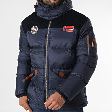 Geographical Norway - Doudoune Capuche Celian Bleu Marine