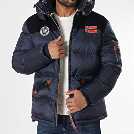 Geographical Norway - Doudoune Capuche Celian Bleu Marine