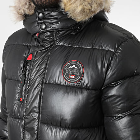 Geographical Norway - Doudoune Capuche Bugs Noir