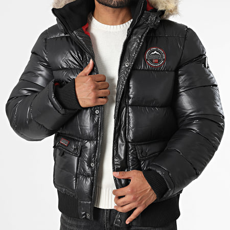 Geographical Norway - Doudoune Capuche Bugs Noir