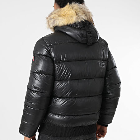 Geographical Norway - Doudoune Capuche Bugs Noir