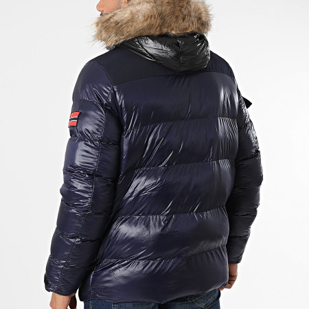 Geographical Norway - Doudoune Capuche Ampoule Bleu Marine