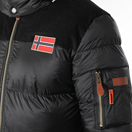 Geographical Norway - Doudoune Capuche Celian Noir