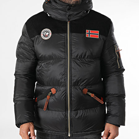 Geographical Norway - Doudoune Capuche Celian Noir