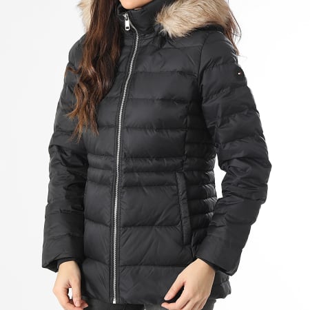 Tommy Hilfiger - Doudoune Capuche Fourrure Femme Tyra Down 2741 Noir