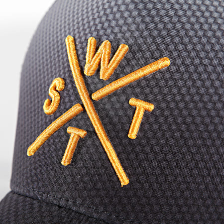Watts - Casquette Trucker Tokyo Noir Gris Anthracite Doré
