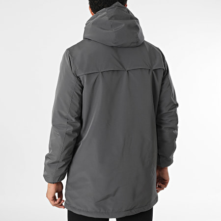 Frilivin - Veste Zippée Capuche Longue Gris Anthracite