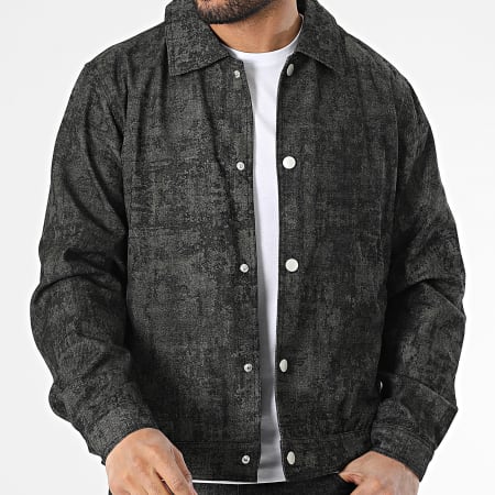 Frilivin - Ensemble Veste Jean Et Jean Regular Noir Gris Anthracite