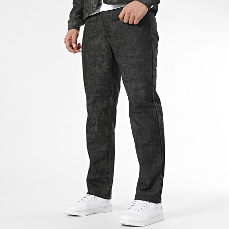 Frilivin - Ensemble Veste Jean Et Jean Regular Noir Gris Anthracite