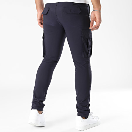 John H - Pantalon Cargo Bleu Marine