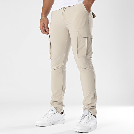 John H - Pantalon Cargo Beige