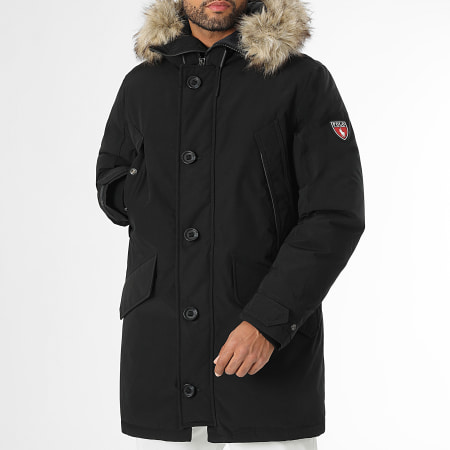 Polo Ralph Lauren - Parka Capuche Fourrure Original Player Noir