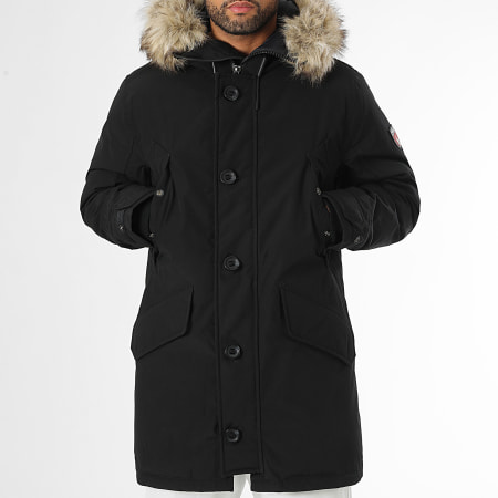 Polo Ralph Lauren - Parka Capuche Fourrure Original Player Noir