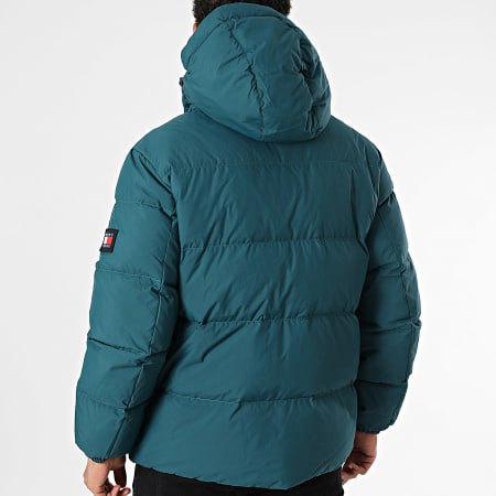 Tommy Jeans - Chaqueta de pluma con capucha Essential 9786 Verde botella