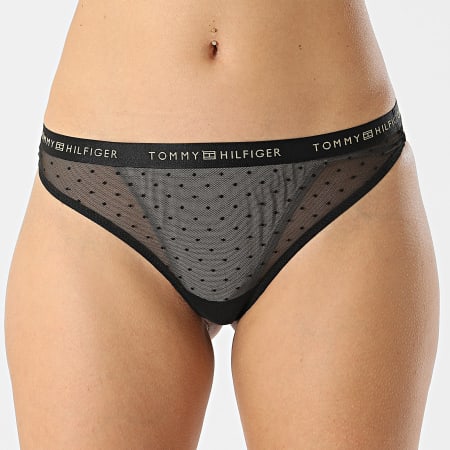 Tommy Hilfiger - Lot De 3 Strings Femme 5534 Blanc Noir Bordeaux