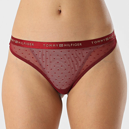 Tommy Hilfiger - Lot De 3 Strings Femme 5534 Blanc Noir Bordeaux