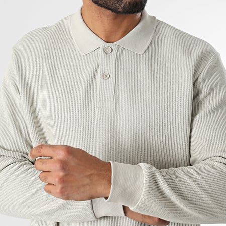 Classic Series - Polo Manches Longues Beige