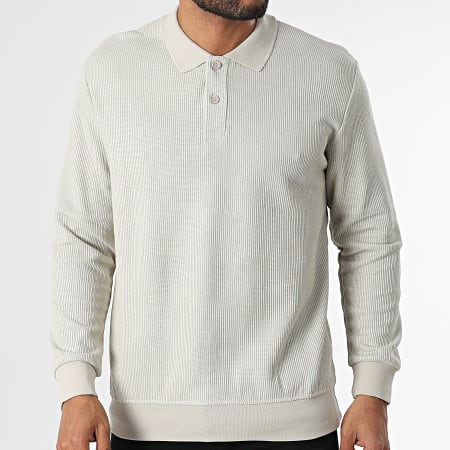 Classic Series - Polo Manches Longues Beige