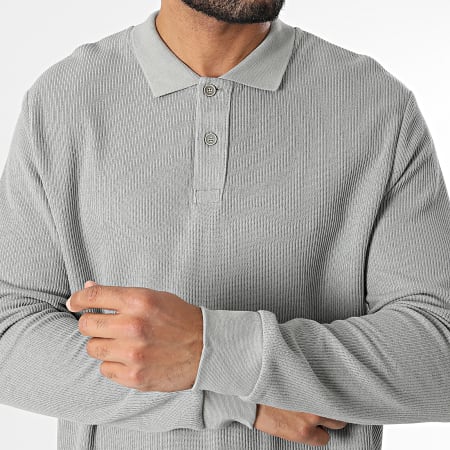 Classic Series - Polo Manches Longues Gris