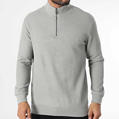 Classic Series - Pull Col Zippé Gris