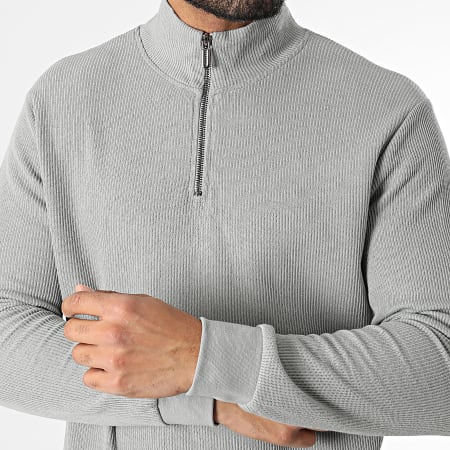 Classic Series - Pull Col Zippé Gris