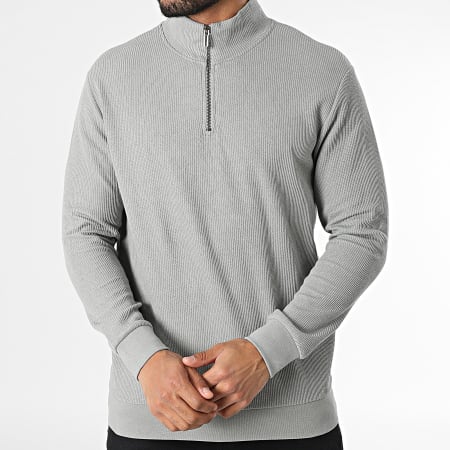 Classic Series - Pull Col Zippé Gris