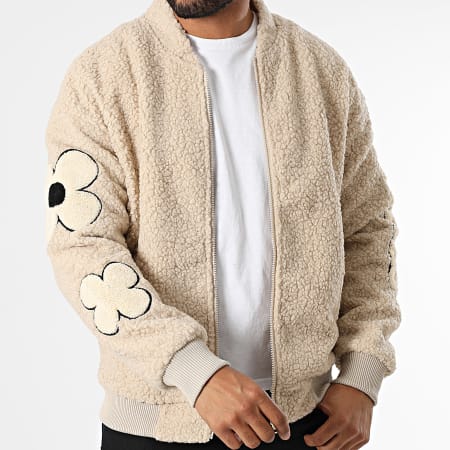 John H - Veste Zippée Sherpa AB3917 Beige